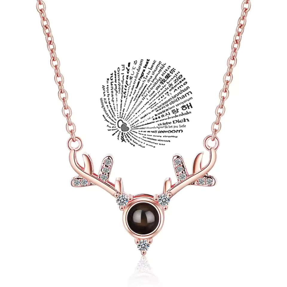 Infinity Necklace "I Love You" in 100 Different Languages