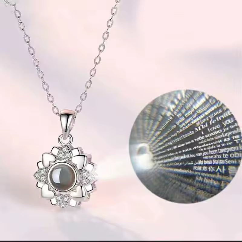 Infinity Necklace "I Love You" in 100 Different Languages