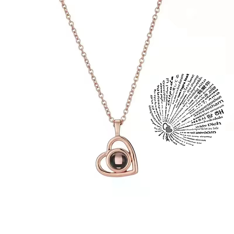 Infinity Necklace "I Love You" in 100 Different Languages