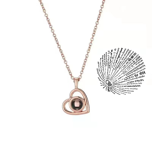 Infinity Necklace "I Love You" in 100 Different Languages