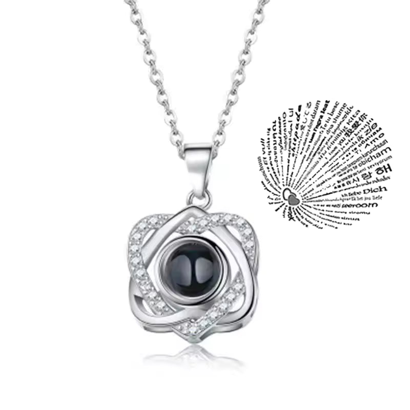 Infinity Necklace "I Love You" in 100 Different Languages